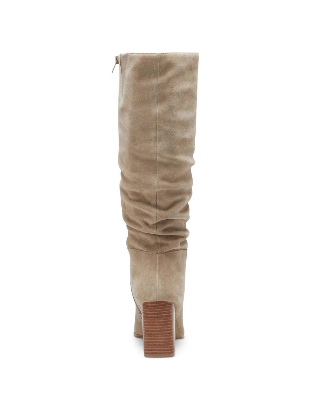 Brand new INC Womens Valdal Leather Block Heel Knee-High Boots Taupe - Picture 2 of 10